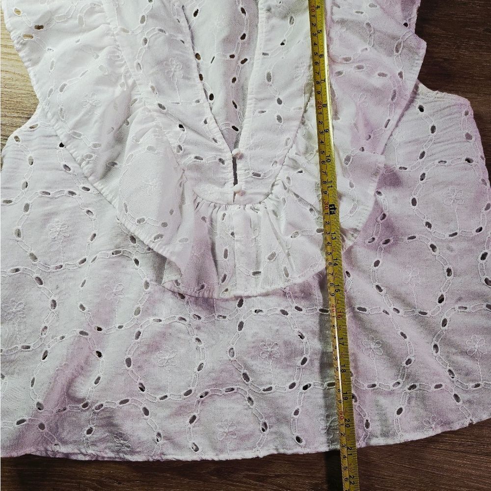 Zara White Eyelet Ruffle Ensemble - Picture 2 of 7